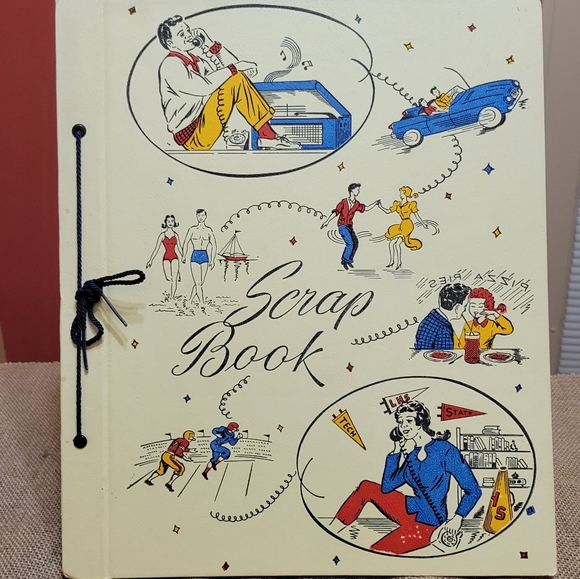 Vintage Scrap Book High School College Photo Album 1950s - Picture 2 of 13